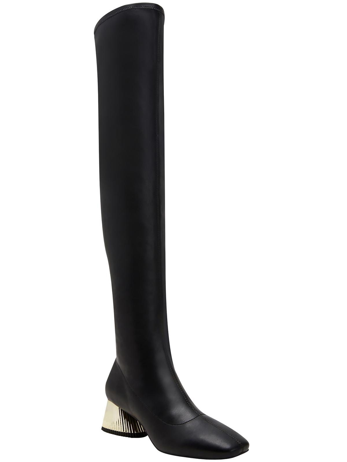 Katy Perry Womens The Clarra Faux Leather Tall Over-The-Knee Boots